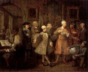 William Hogarth A Rake's Progress II The Rake's Levee oil painting